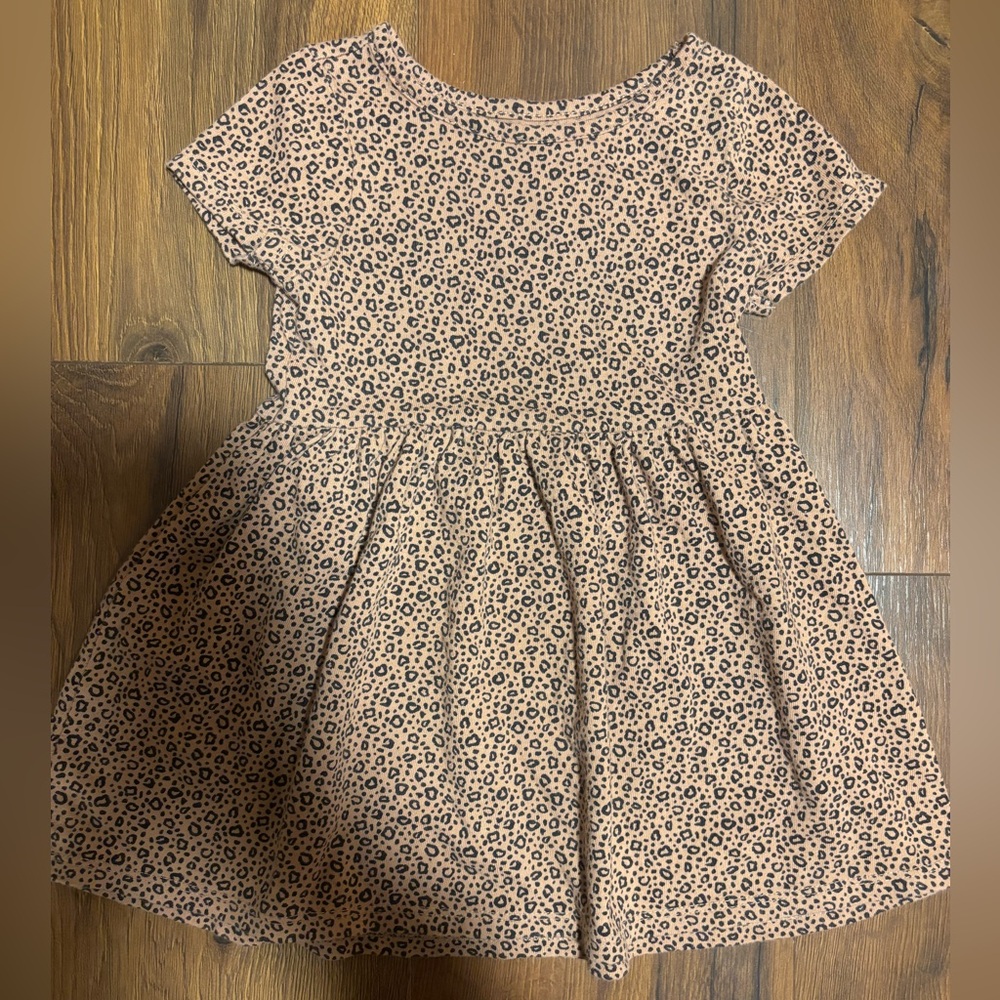 Cat & Jack Toddler Girls Short Sleeve Leopard Dress - 2t